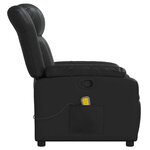 vidaXL Fauteuil de massage inclinable Noir Similicuir
