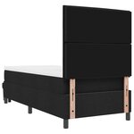 vidaXL Lit à ressorts avec tête de lit Noir 90 x 190 cm tissu