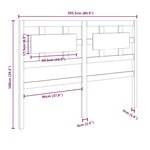vidaXL Tête de lit Marron miel 205 5x4x100 cm Bois massif de pin