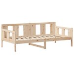 vidaXL Lit de jour avec toit sans matelas 80x200 cm bois massif
