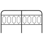 vidaXL Tête de lit métal noir 183 cm