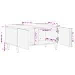 vidaXL Table basse 80x50x40 cm bois de manguier massif
