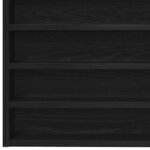 vidaXL Vitrine Chêne noir 100 x 8 5 x 50 cm Bois d'ingénierie