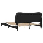 vidaXL Cadre de lit sans matelas noir et blanc 160x200 cm similicuir