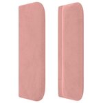 vidaXL Tête de lit avec oreilles Rose 203x16x78/88 cm Velours