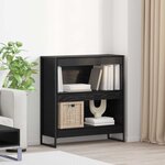 vidaXL Bibliothèque Chêne noir 80 x 30 x 155 cm Bois d'ingénierie