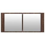 vidaXL Armoire à miroir à LED de bain chêne marron 100x12x45 cm