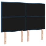 vidaXL Tête de lit Bleu 144 cm tissu