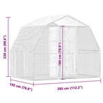 vidaXL Cage à oiseaux avec porte argenté acier galvanisé