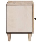 vidaXL Table de chevet Beige 40 x 33 x 46 cm bois de manguier massif