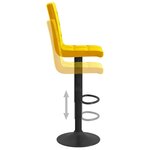 vidaXL Tabouret de bar Jaune moutarde Velours