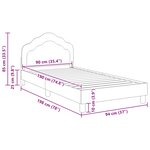 vidaXL Cadre de lit pour enfants avec tête de lit Gris foncé