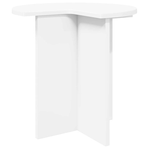 vidaXL Table d'appoint Blanc Ø 39 x 38 cm Bois d'ingénierie