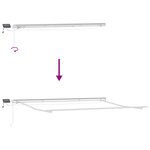 Store manuel rétractable vidaXL avec LED vert et blanc 450x300 cm