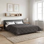 vidaXL Couette d'été 200 x 240 cm Été Anthracite Respirant