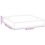 vidaXL Coussin de palette crème mélangé 60x60x9 5 cm tissu