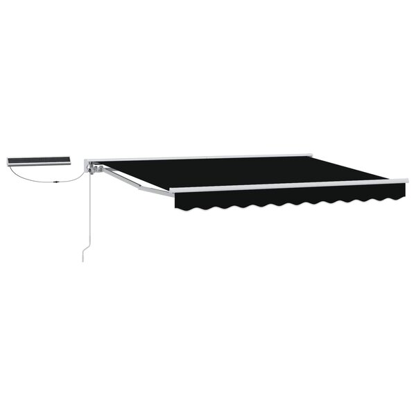 vidaXL Auvent rétractable électrique Noir et Blanc 3 5 x 2 5 m