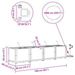 Jardinières vidaXL avec système d'irrigation 4 pièces Gris