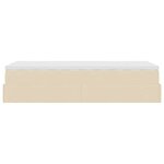 vidaXL Cadre de lit ottoman avec matelas crème 90x190 cm tissu