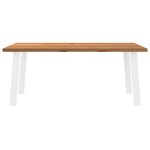 vidaXL Table à manger marron clair bois de chêne massif rectangulaire