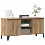vidaXL Meuble TV chêne artisanal 102x35x50 cm bois d'ingénierie