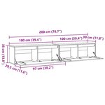 vidaXL Cabinets muraux avec porte 2 Pièces Marron cire 100 x 30 x 35 cm
