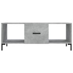 vidaXL Table basse gris béton 102x50x40 cm bois d'ingénierie