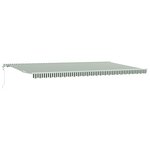 Auvent Rétractable Automatique vidaXL Vert et Blanc 600x350 cm