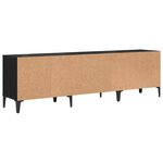 vidaXL Meuble TV Chêne noir 150 x 30 x 44.5 cm Bois d'ingénierie