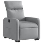 vidaXL Fauteuil inclinable électrique gris clair tissu