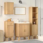 vidaXL Ensemble de meubles de salle de bain avec tiroir 4 Pièces Marron