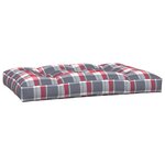 vidaXL Coussins de palette lot de 5 motif à carreaux rouge tissu
