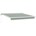 vidaXL Auvent Vert et blanc 300 x 250 x 165 cm Polyester et Aluminium