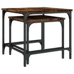 vidaXL Tables basses gigognes 2 Pièces chêne fumé bois d'ingénierie