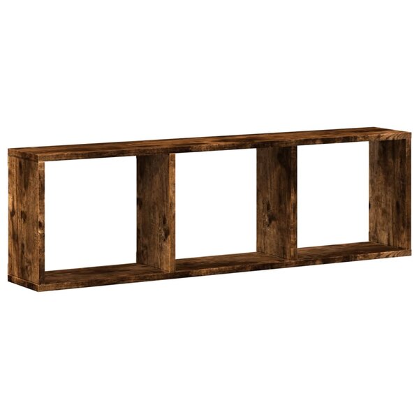 vidaXL Armoire murale 100x16x30 cm chêne fumé bois d'ingénierie