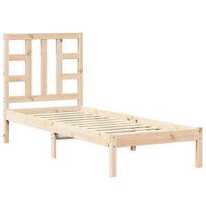 vidaXL Cadre de lit sans matelas 75x190 cm bois massif