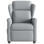 vidaXL Fauteuil inclinable Gris clair Tissu