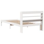 vidaXL Cadre de lit sans matelas blanc 100x200 cm bois de pin massif