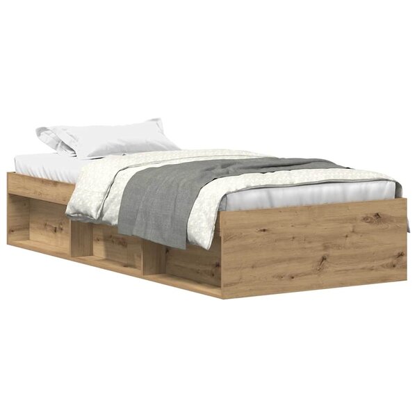 vidaXL Cadre de lit sans matelas chêne artisanal 100x200 cm