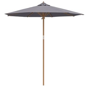 vidaXL Parasol de jardin Gris foncé Ø 270 x 260 cm Bambou
