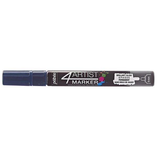 Marqueur peinture 4artist pointe ogive 4 mm bleu profond pébéo