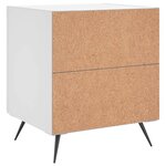 vidaXL Table de chevet blanc 40x35x47 5 cm bois d’ingénierie