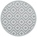 vidaXL Tapis d'extérieur gris Ø120 cm PP