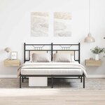 vidaXL Tables de chevet flottantes 2 Pièces Chêne sonoma Bois ingénierie