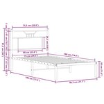 vidaXL Cadre de lit sans matelas chêne sonoma 75x190 cm