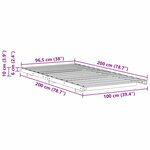vidaXL Cadre de lit surélevé Blanc 100 x 200 cm Bois massif en pin