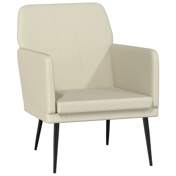 vidaXL Fauteuil Crème 61x78x80 cm Similicuir