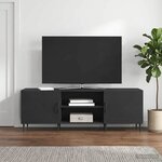 vidaXL Meuble TV 150 x 31 x 50 cm Noir Bois d'ingénierie