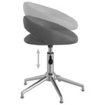 vidaXL Chaises pivotantes à manger lot de 2 gris similicuir
