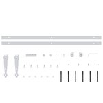 vidaXL Kit mini de porte d'armoire coulissante Acier au carbone 122 cm